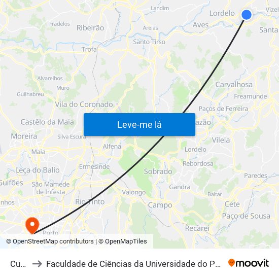 Cuca to Faculdade de Ciências da Universidade do Porto map