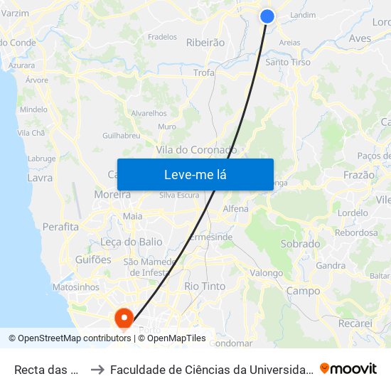 Reta das Águas to Faculdade de Ciências da Universidade do Porto map