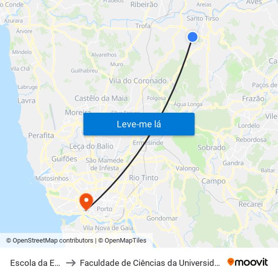 Escola da Ermida to Faculdade de Ciências da Universidade do Porto map