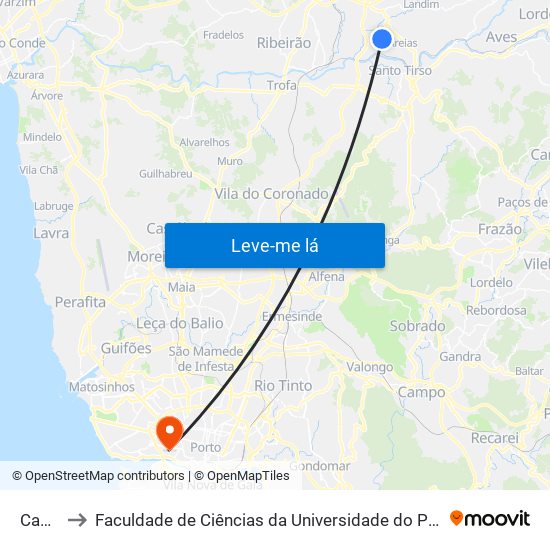 Casal to Faculdade de Ciências da Universidade do Porto map