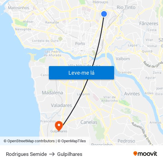 Rodrigues Semide to Gulpilhares map