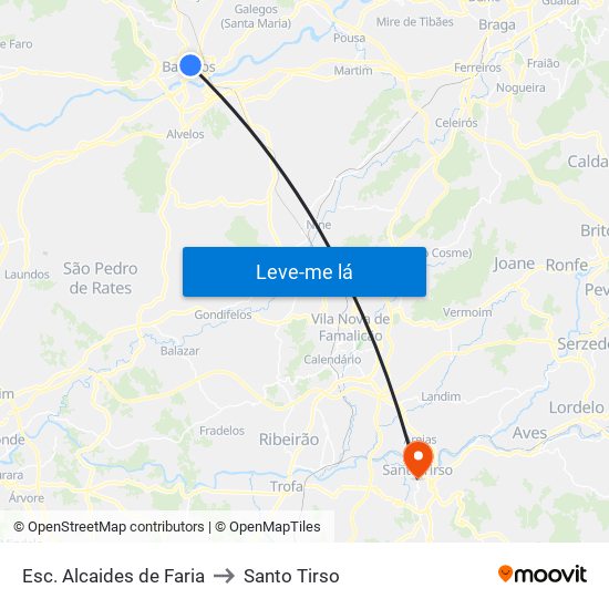 Esc. Alcaides de Faria to Santo Tirso map