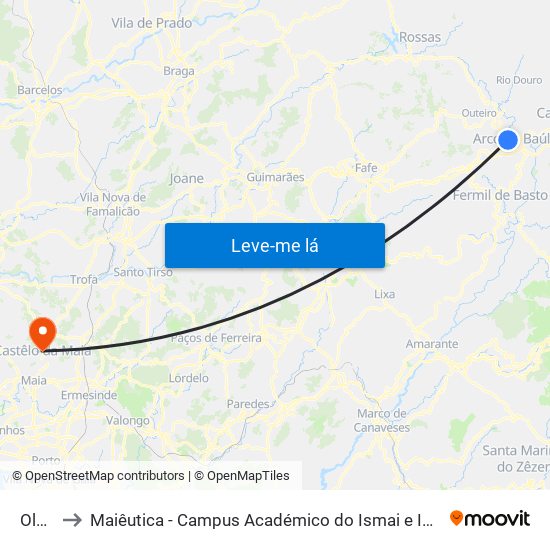 Olela to Maiêutica - Campus Académico do Ismai e Ipmaia map