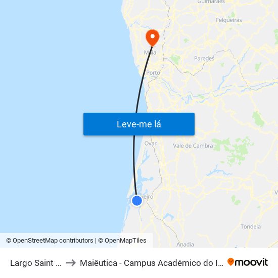 Largo Saint John's to Maiêutica - Campus Académico do Ismai e Ipmaia map