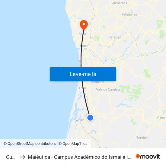 Cubo to Maiêutica - Campus Académico do Ismai e Ipmaia map