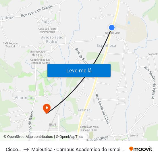 Ciccopn to Maiêutica - Campus Académico do Ismai e Ipmaia map