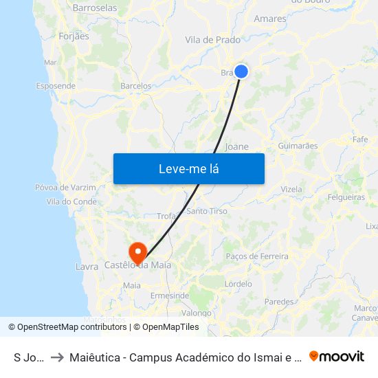 S José to Maiêutica - Campus Académico do Ismai e Ipmaia map