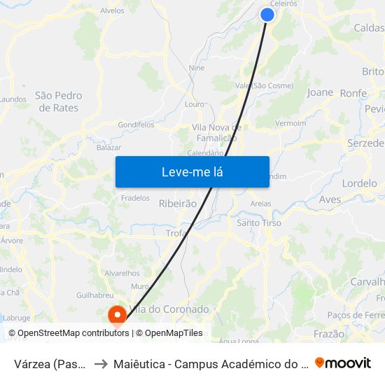Várzea (Pastelaria) to Maiêutica - Campus Académico do Ismai e Ipmaia map