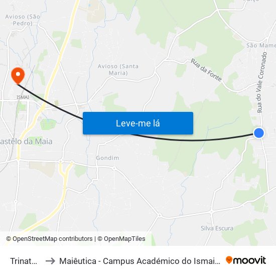 Trinaterra to Maiêutica - Campus Académico do Ismai e Ipmaia map