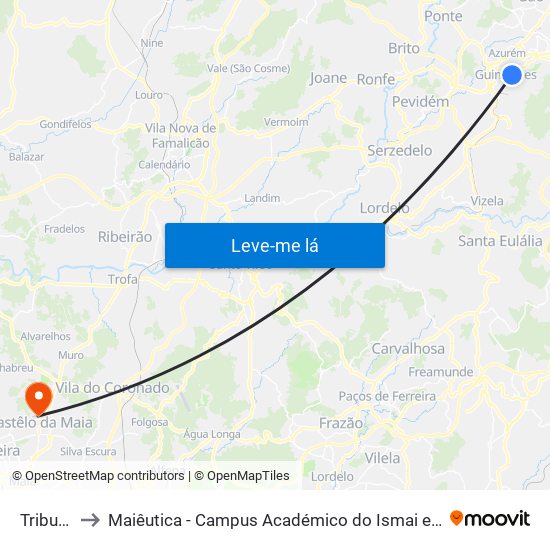 Tribunal to Maiêutica - Campus Académico do Ismai e Ipmaia map