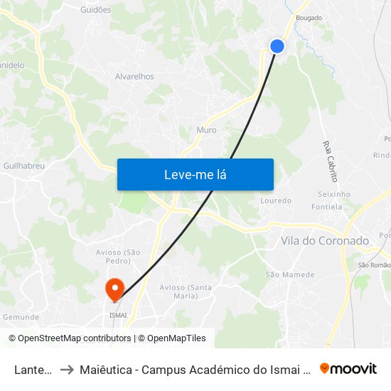 Lantemil to Maiêutica - Campus Académico do Ismai e Ipmaia map