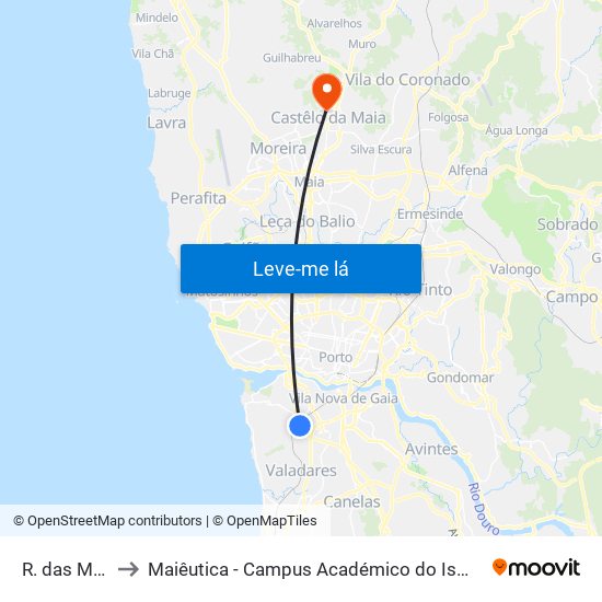 R. das Matas to Maiêutica - Campus Académico do Ismai e Ipmaia map