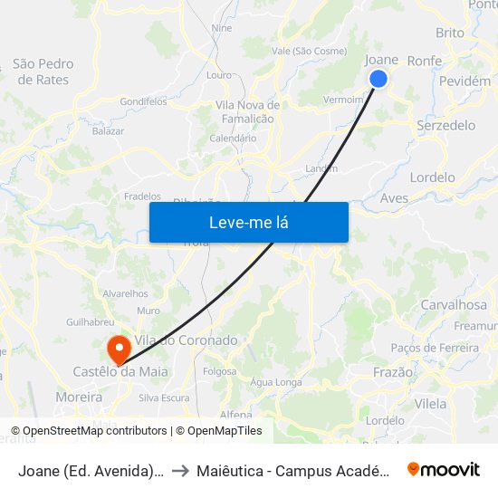 Joane (Ed. Avenida) | Mato da Senra to Maiêutica - Campus Académico do Ismai e Ipmaia map
