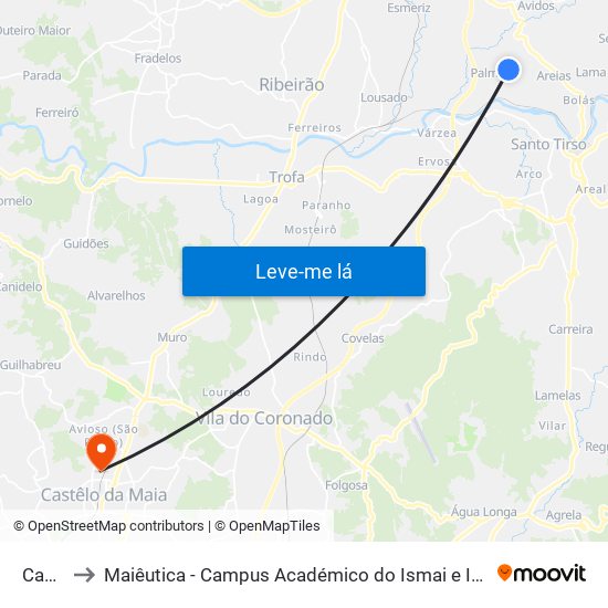 Casal to Maiêutica - Campus Académico do Ismai e Ipmaia map
