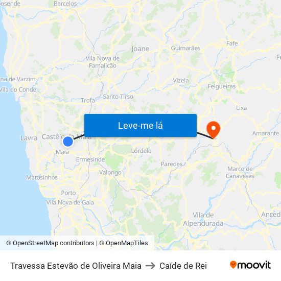 Travessa Estevão de Oliveira Maia to Caíde de Rei map