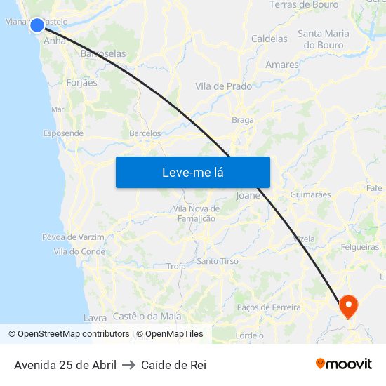 Avenida 25 de Abril to Caíde de Rei map
