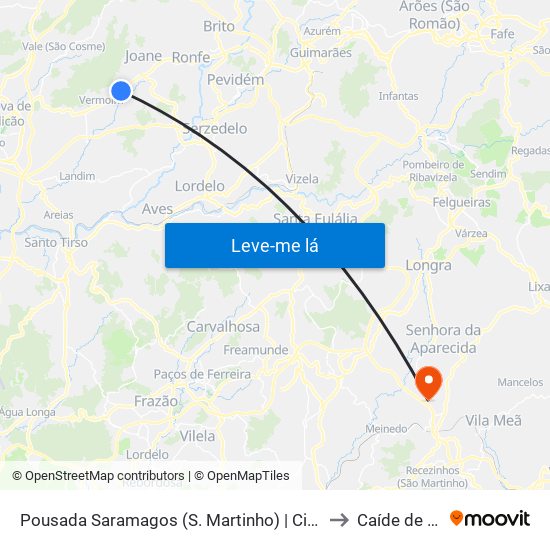 Pousada Saramagos (S. Martinho) | Ciclista to Caíde de Rei map