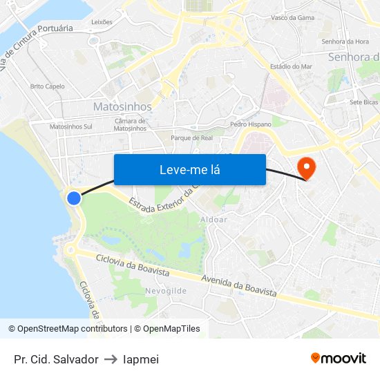 Pr. Cid. Salvador to Iapmei map