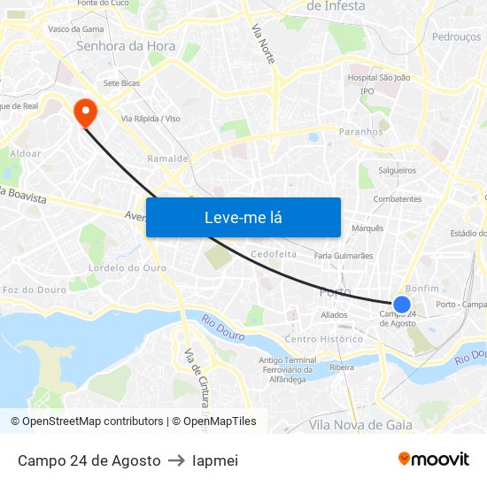 Campo 24 de Agosto to Iapmei map