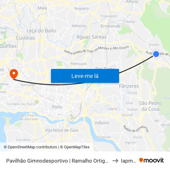 Pavilhão Gimnodesportivo | Ramalho Ortigão to Iapmei map