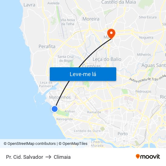 Pr. Cid. Salvador to Climaia map