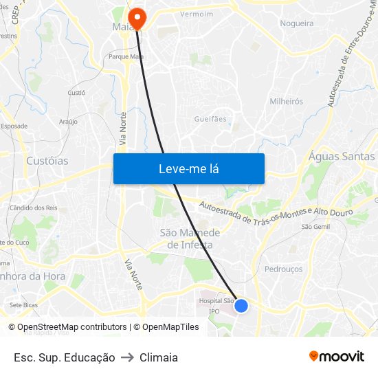 Esc. Sup. Educação to Climaia map