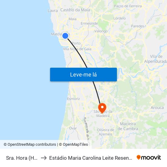 Sra. Hora (Hiper) to Estádio Maria Carolina Leite Resende Garcia map