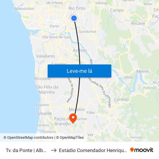 Tv. da Ponte | Albuquerque to Estádio Comendador Henrique de Amorim map