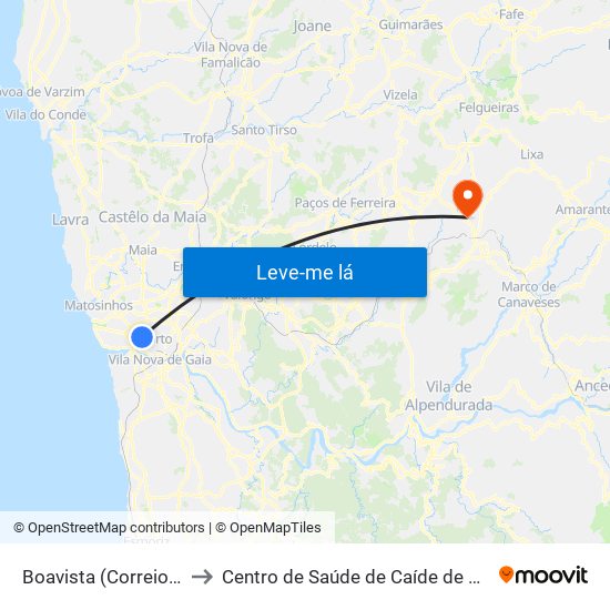 Boavista (Correios) to Centro de Saúde de Caíde de Rei map