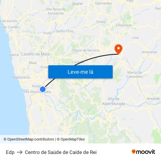 Edp to Centro de Saúde de Caíde de Rei map