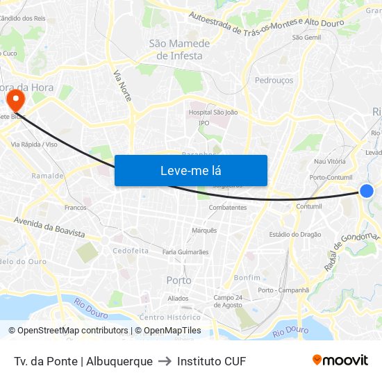 Tv. da Ponte | Albuquerque to Instituto CUF map