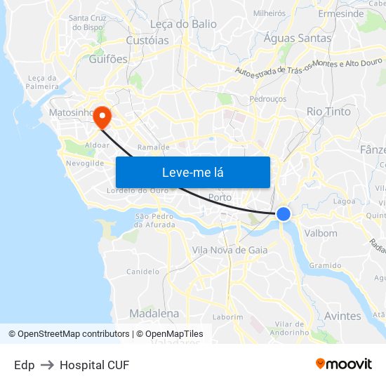 Edp to Hospital CUF map