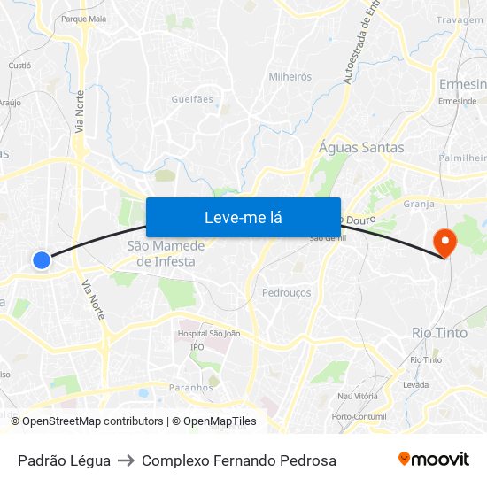 Padrão Légua to Complexo Fernando Pedrosa map