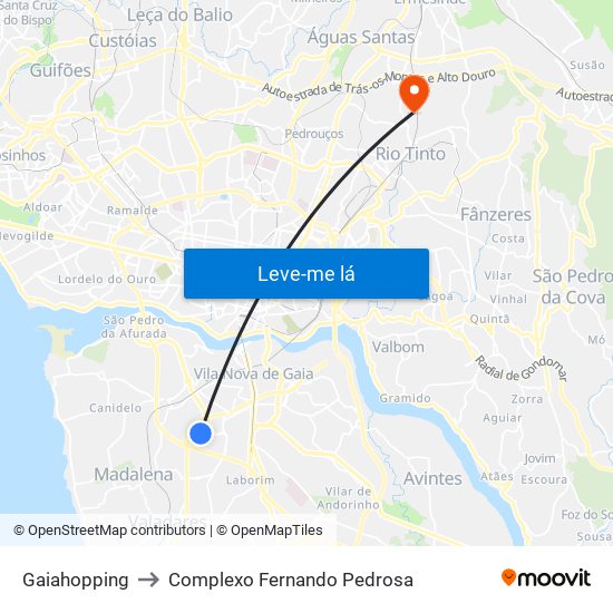 Gaiahopping to Complexo Fernando Pedrosa map