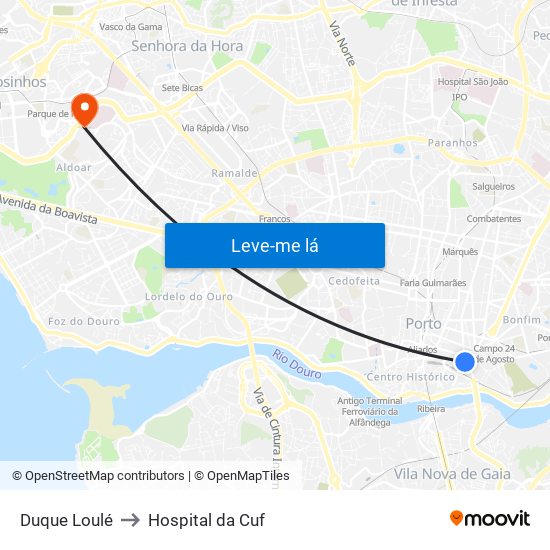 Duque Loulé to Hospital da Cuf map
