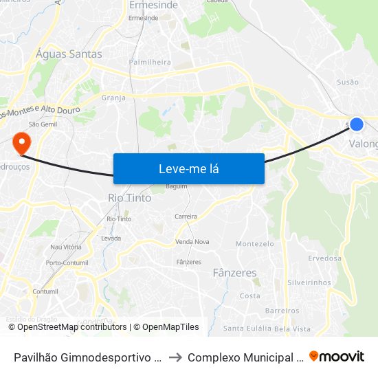 Pavilhão Gimnodesportivo | Ramalho Ortigão to Complexo Municipal de Pedrouços map