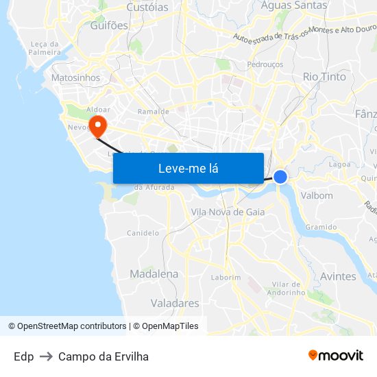 Edp to Campo da Ervilha map