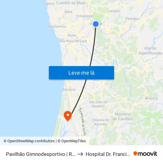 Pavilhão Gimnodesportivo | Ramalho Ortigão to Hospital Dr. Francisco Zagalo map