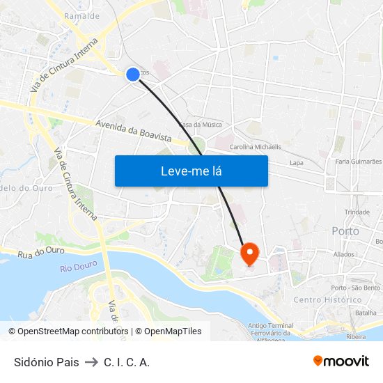 Sidónio Pais to C. I. C. A. map