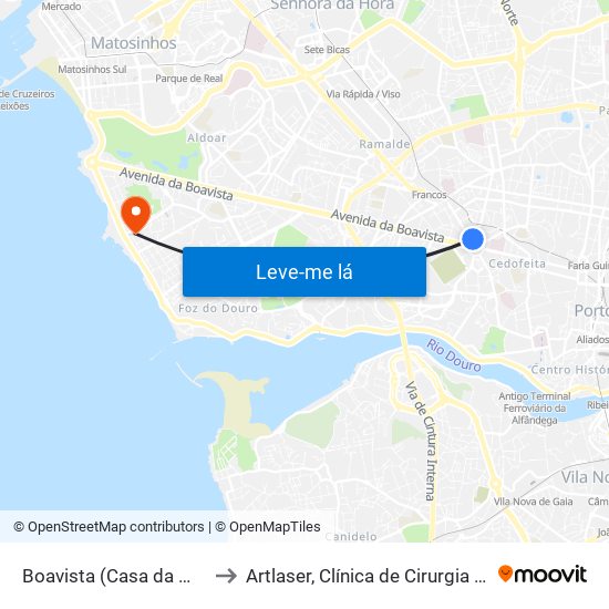 Boavista (Casa da Música) to Artlaser, Clínica de Cirurgia Plástica map