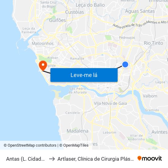 Antas (L. Cidadão) to Artlaser, Clínica de Cirurgia Plástica map