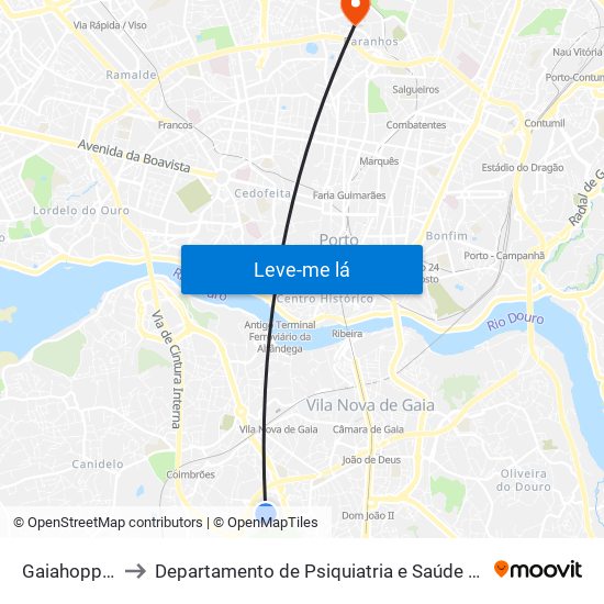 Gaiahopping to Departamento de Psiquiatria e Saúde Mental map