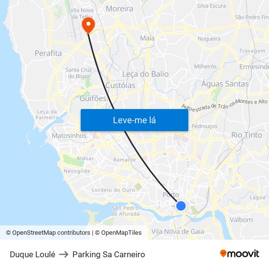 Duque Loulé to Parking Sa Carneiro map
