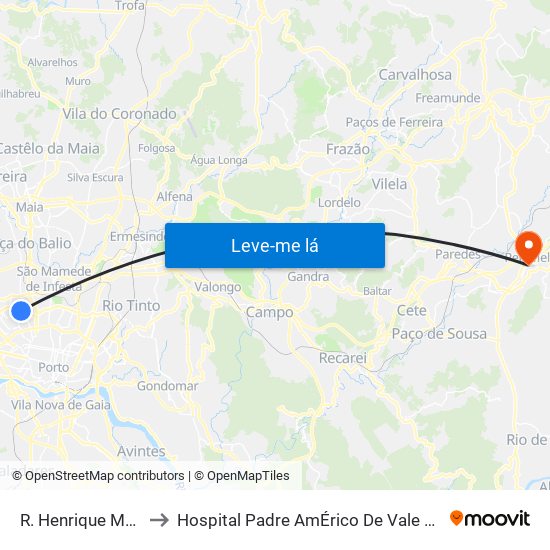 R. Henrique Medina to Hospital Padre AmÉrico De Vale Sousa Sa map