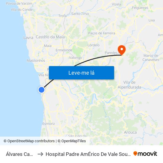 Álvares Cabral to Hospital Padre AmÉrico De Vale Sousa Sa map