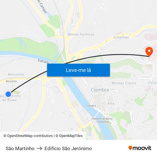 São Martinho to Edifício São Jerónimo map
