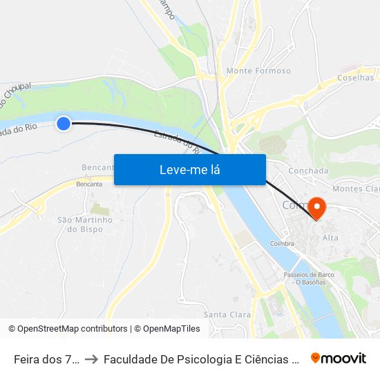 Feira dos 7 e 23 to Faculdade De Psicologia E Ciências Da Educação map