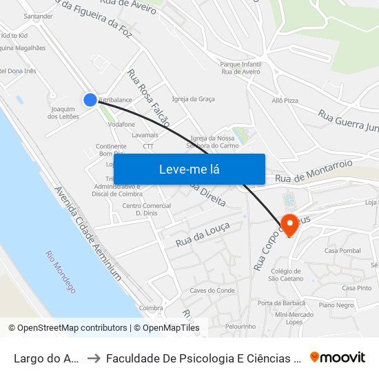 Largo do Arnado to Faculdade De Psicologia E Ciências Da Educação map