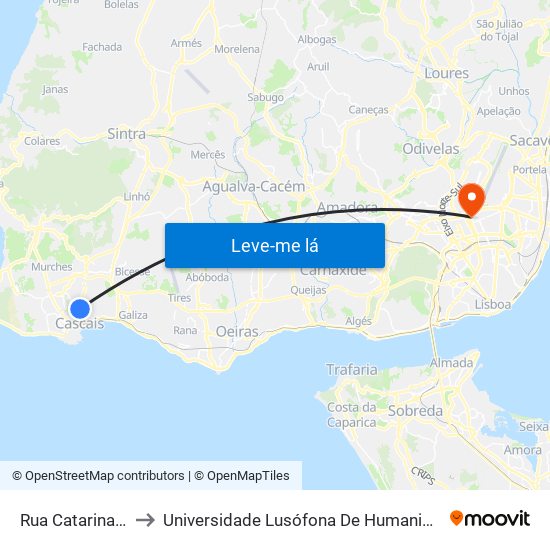 Rua Catarina Eufémia to Universidade Lusófona De Humanidades E Tecnologias map