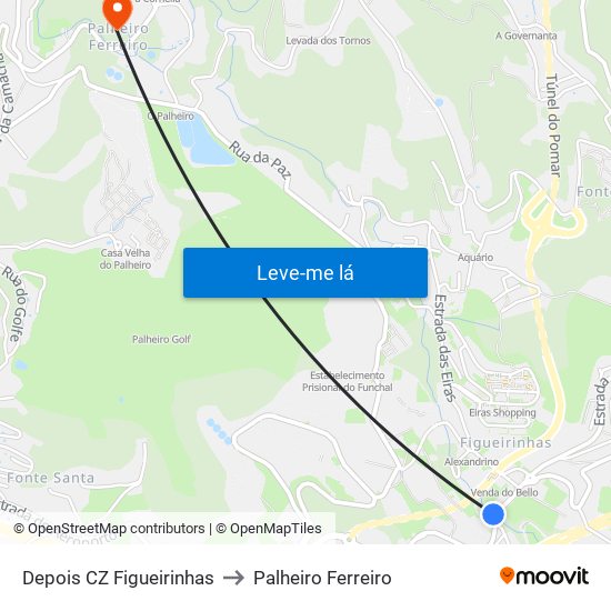 Depois CZ Figueirinhas to Palheiro Ferreiro map